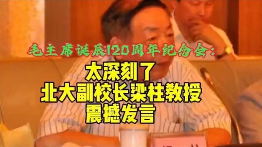 太深刻!北大副校长梁柱教授震撼发言:纪念毛主席诞辰120周年