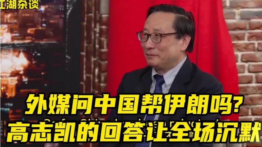 当外媒问中国帮伊朗吗?高志凯的回答让全场沉默。